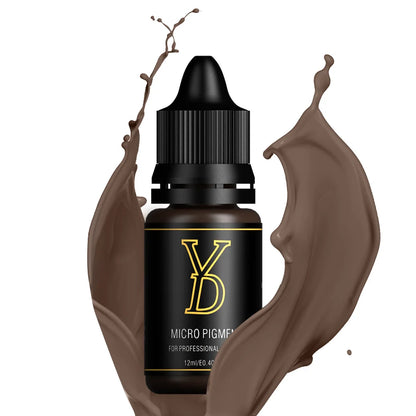 YD 12ML 20-Color Tattoo Microblading Ink for Eyebrows & Eyeliner - Semi Permanent