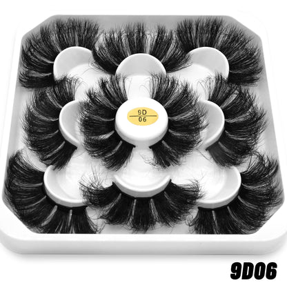 GROINNEYA 5 Pairs Mink Lashes, Faux Eyelashes, Dramatic Volume, Eyelash Extensions for Makeup