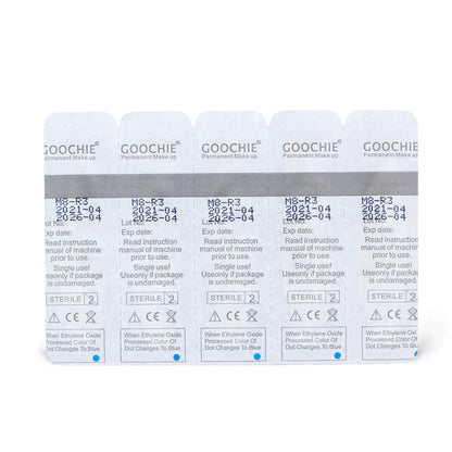 Goochie M8 Permanent Makeup Tattoo Needles - R1 Microblading Cartridges for Eyebrow Machine