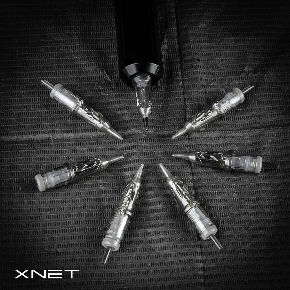 XNET X-RAY 40PCS Tattoo Needle Cartridges - RL, RM, RS, M1 Sterilized & Safe