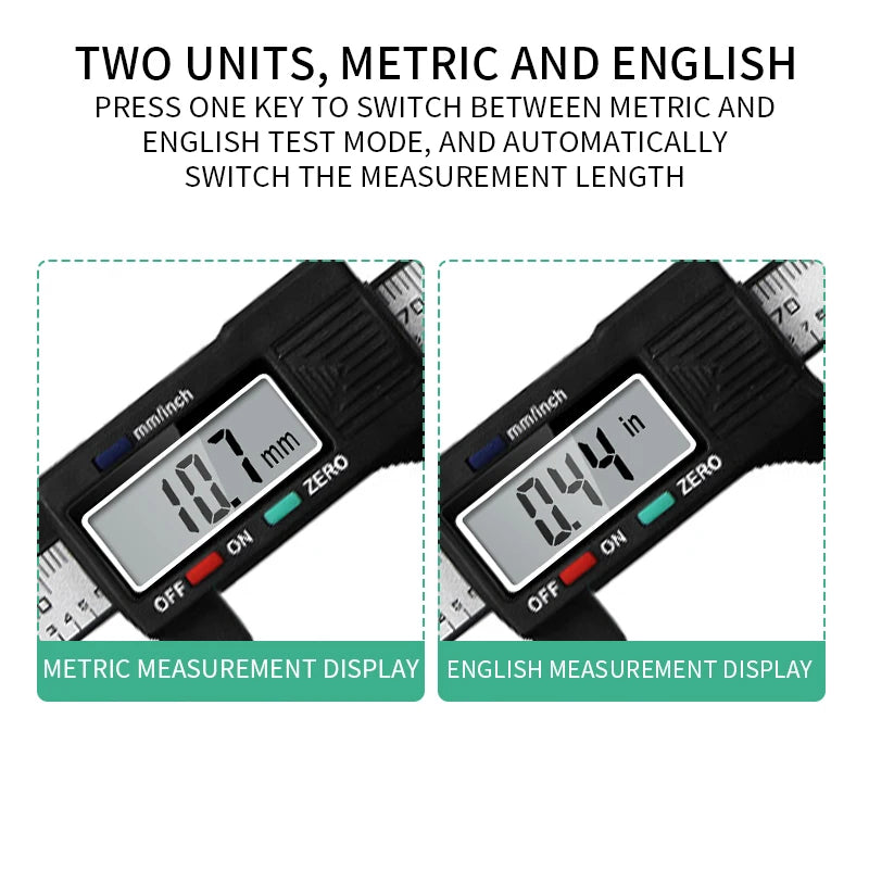 150mm Digital Vernier Caliper - Tattoo Eyebrow Ruler & LCD Measuring Tool