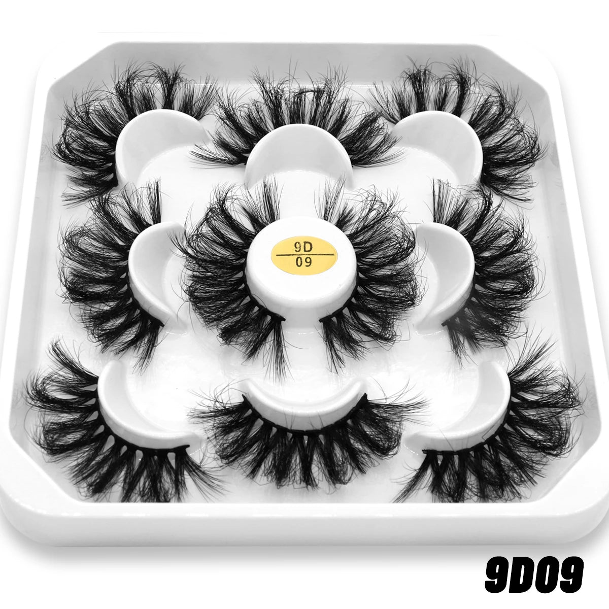 GROINNEYA 25mm 5 Pairs 3D Mink Lashes, Fluffy, Long, Thick, Natural False Eyelashes