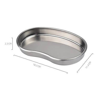 S Size Silver Stainless Steel Tattoo Tray - Surgical Disinfection Plate for Tattoo Tools