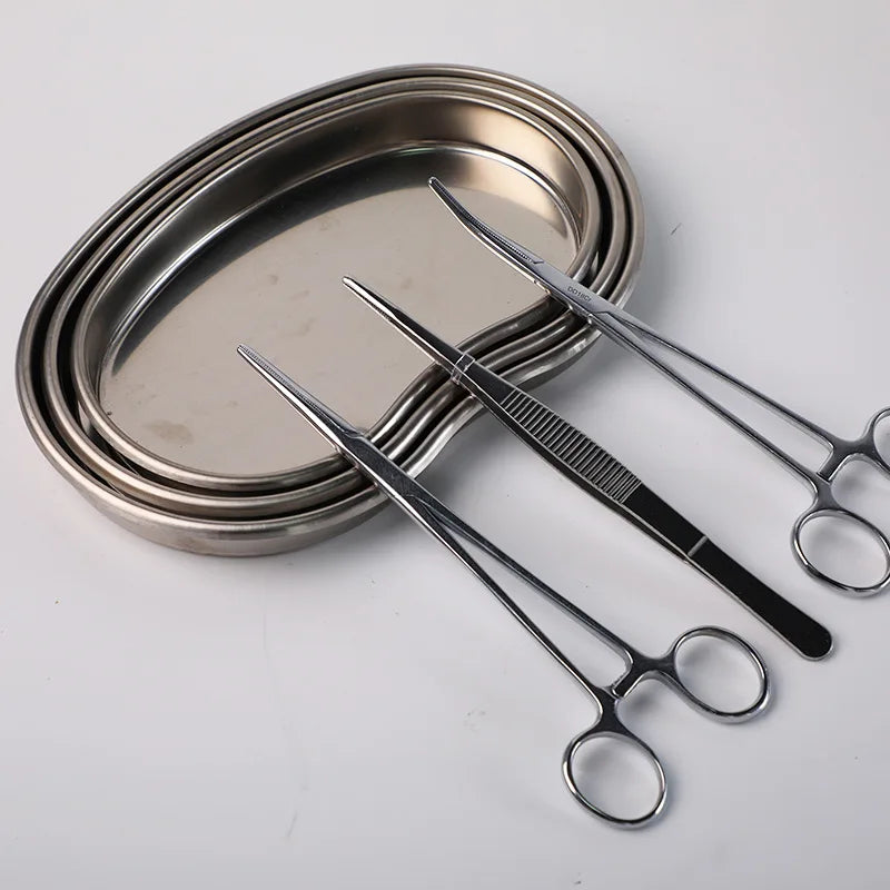 S Size Silver Stainless Steel Tattoo Tray - Surgical Disinfection Plate for Tattoo Tools