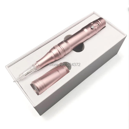 Rose Gold Wireless Permanent Makeup Machine Pen for Eyebrows & Beauty Tattoo