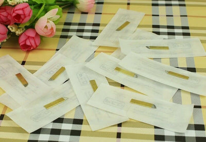 50PCS U-Pin Microblading Needles - 12/14/19 Pins for 3D Embroidery Manual Tattoo Pen