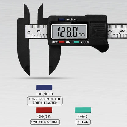 150mm Digital Vernier Caliper - Tattoo Eyebrow Ruler & LCD Measuring Tool