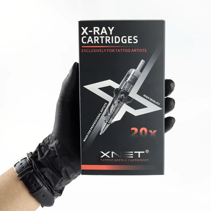 XNET X-RAY 40PCS Tattoo Needle Cartridges - RL, RM, RS, M1 Sterilized & Safe