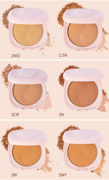 Pudaier Waterproof Pressed & Loose Powder Foundation - Natural Concealer & Oil Control