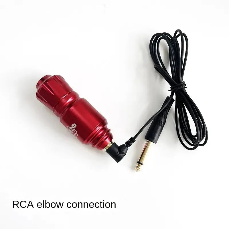 2 Meter 6.35 Power Cord - Right Angle Clip Cord RCA/DC Cable for Tattoo Machine