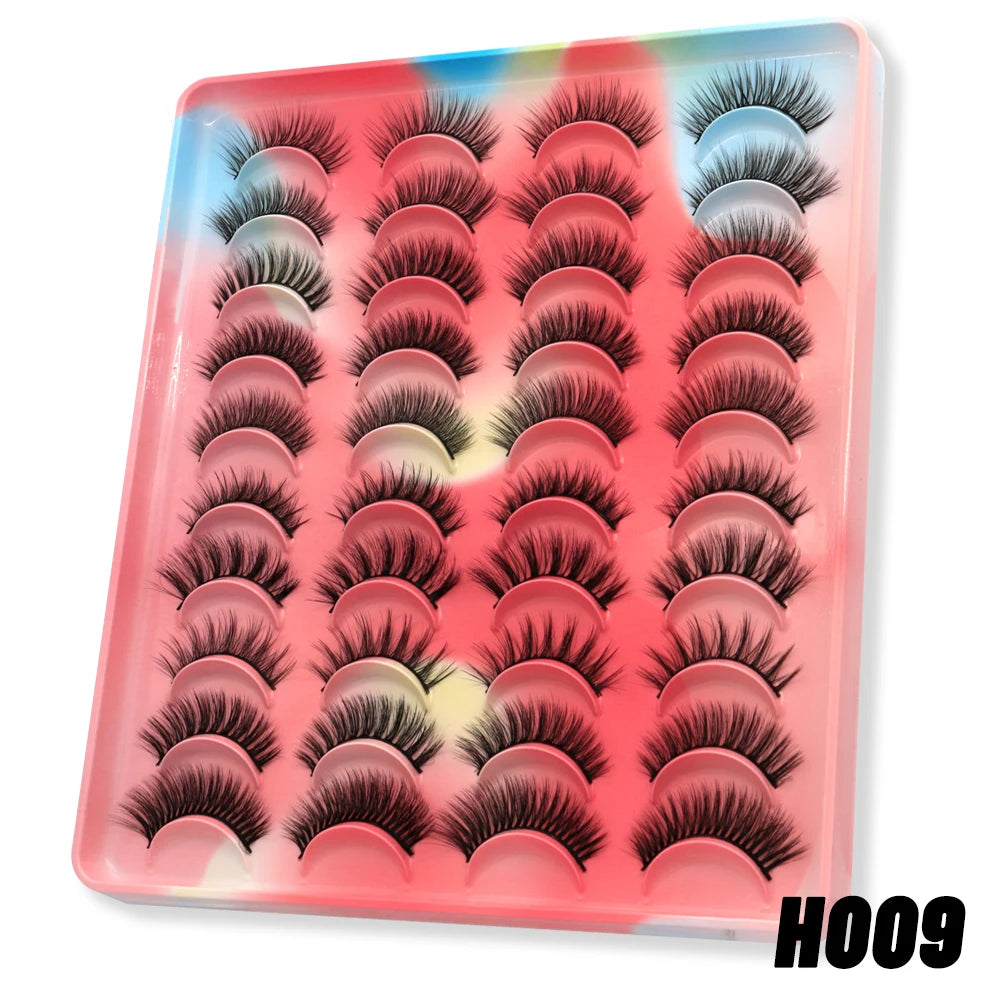 GROINNEYA 5/7/20 Pairs 3D Manga Lashes, Y2K Winged Cat Eye, Natural Extension Look