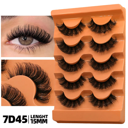 GROINNEYA Fluffy 8D Volume Mink Eyelashes, Soft Dramatic Wispy Lashes, Makeup Faux Cils