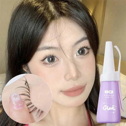 Waterproof Eyelash Glue, Quick-Dry Adhesive, False Lashes with Tweezers, Clear Extension Glue