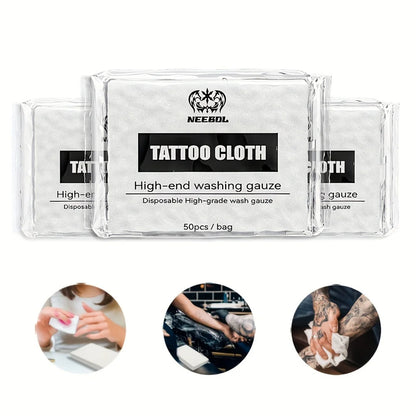 Disposable Tattoo Wipe Tissues - Body Art Cleaning Tools for Permanent Makeup & Tattoo Supplies