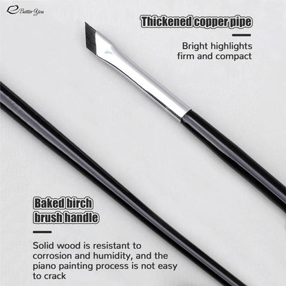 Ultra-Thin Blade Pro: Professional Eyeliner & Flat Angle Eyebrow Brush for Precision