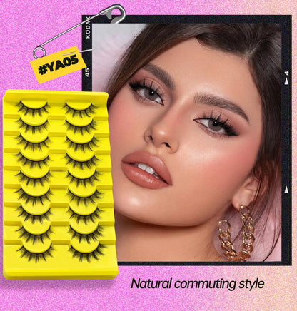 GROINNEYA 5/7/9 Pairs Eyelashes Faux Mink Eyelashes Extension Natural False Eyelashes 3D Wispy Lashes Manga Lashes