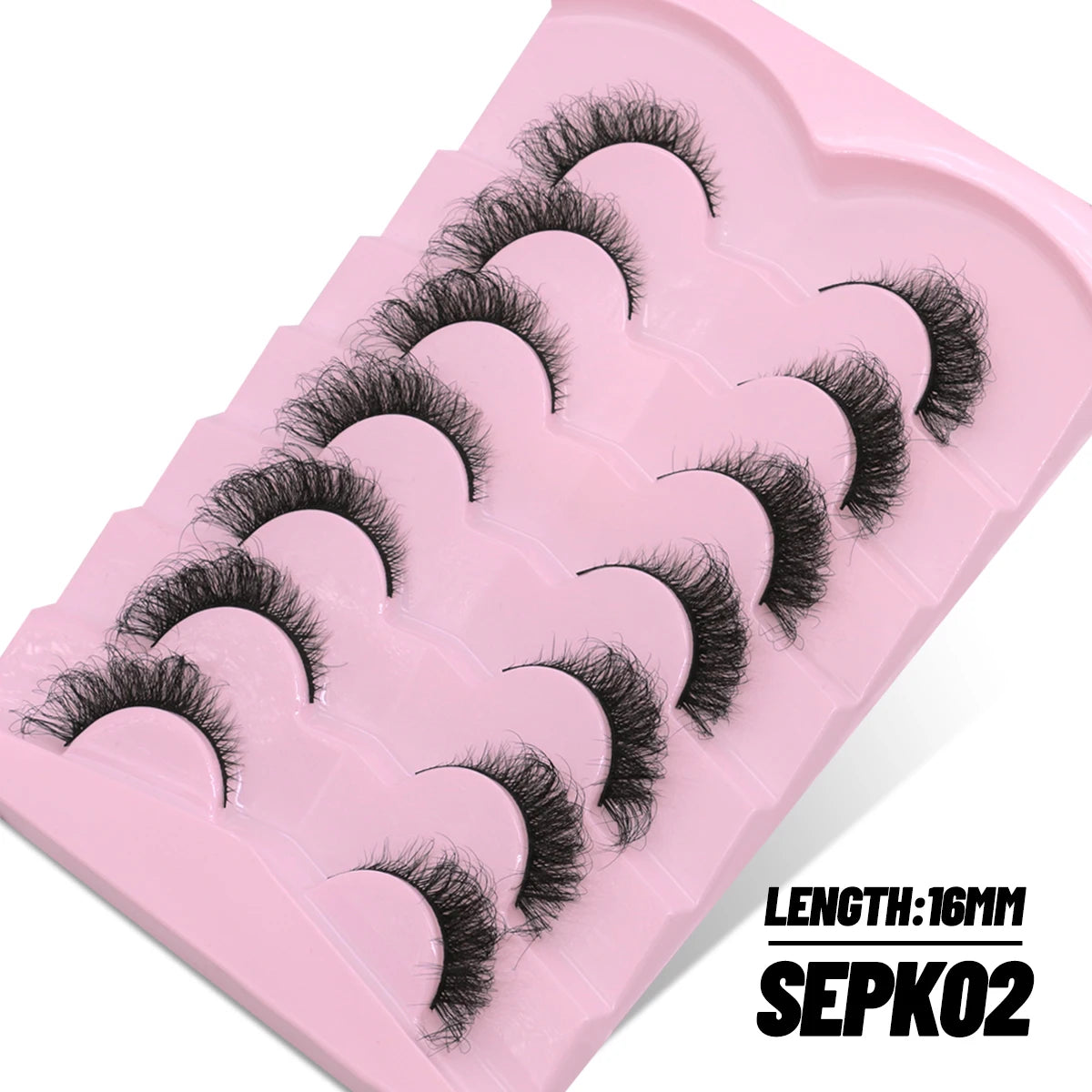 GROINNEYA Cat Eye Eyelashes, Wispy Faux Mink, Fluffy False Lashes, Soft Eye Makeup, Volume Extensions