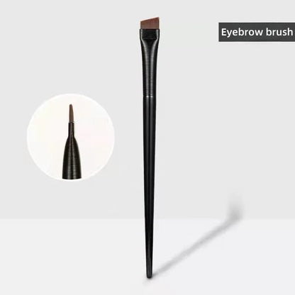 2PCS Eyebrow Contour & Eyeliner Brush Set - Small Angle Makeup Accessory