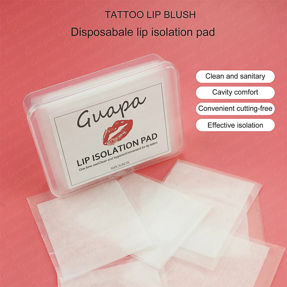 30pcs Disposable Lip Blush Isolation Pads for Microblading & Permanent Makeup