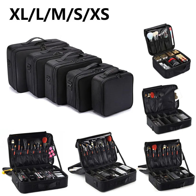 Professional Makeup Case - Large Capacity Travel Beauty & Nail Tool Organizer