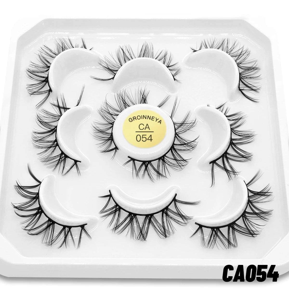 GROINNEYA 5/7 Pairs 3D Fluffy Manga Lashes, Wispy Natural Extension Look