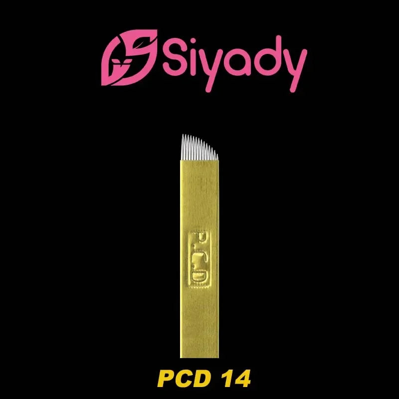 Siyady PMU Microblading Needles - 12/14 Sloped & U-Shape Manual Eyebrow Blades