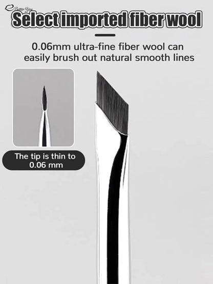 Ultra-Thin Blade Pro: Professional Eyeliner & Flat Angle Eyebrow Brush for Precision