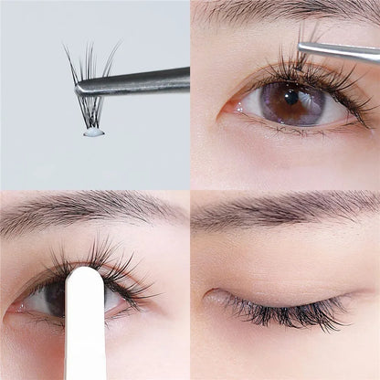 Waterproof Eyelash Glue, Quick-Dry Adhesive, False Lashes with Tweezers, Clear Extension Glue