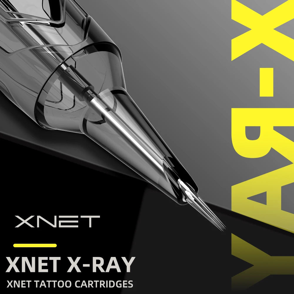 XNET X-RAY 40PCS Tattoo Needle Cartridges - RL, RM, RS, M1 Sterilized & Safe