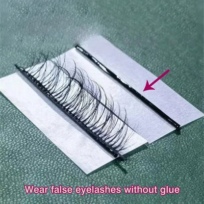 34-Piece Reusable Self-Adhesive Eyelashes, Glue-Free, Hypoallergenic, False Lash Makeup Tools