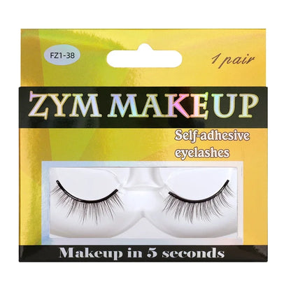 34-Piece Reusable Self-Adhesive Eyelashes, Glue-Free, Hypoallergenic, False Lash Makeup Tools