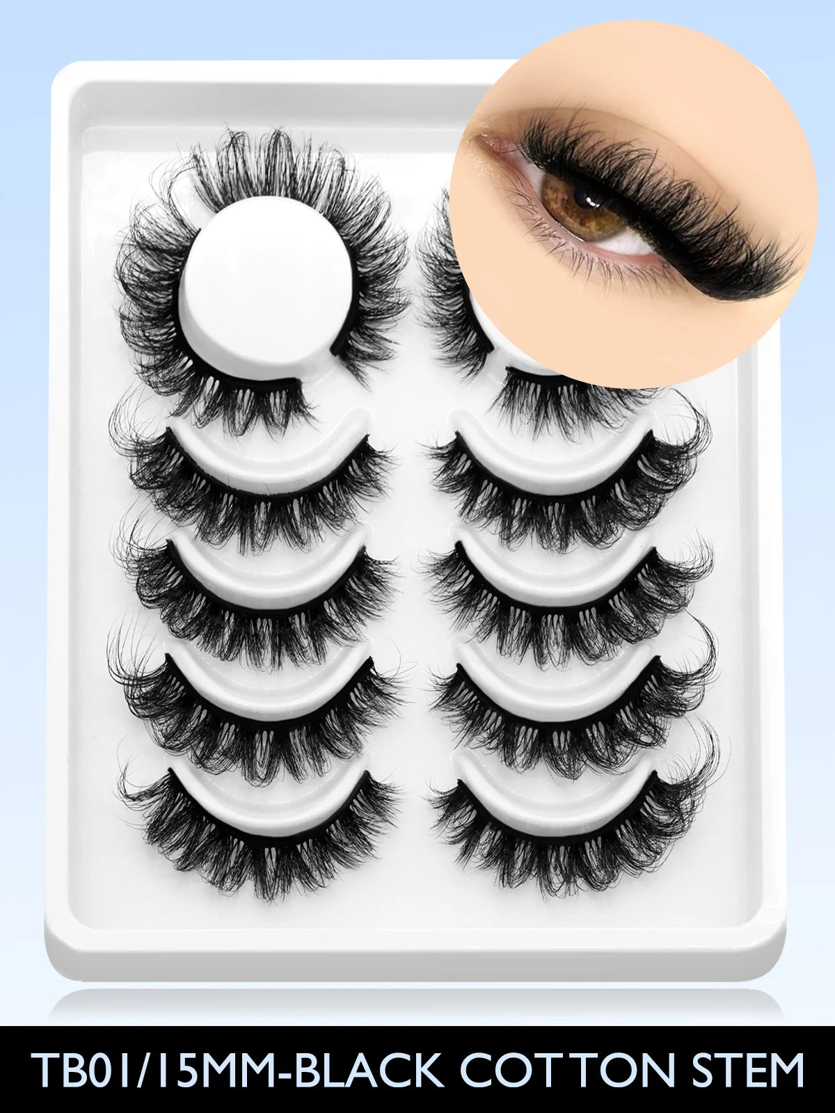 GROINNEYA Manga Lashes, 3D Fluffy Cross Wispy Cat Eye, Natural Extension Look