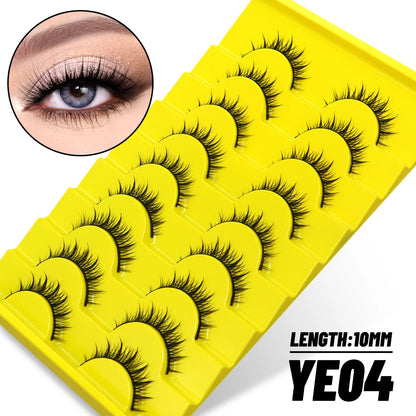 GROINNEYA 5/7/9 Pairs Eyelashes Faux Mink Eyelashes Extension Natural False Eyelashes 3D Wispy Lashes Manga Lashes