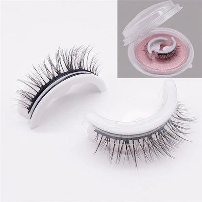 34-Piece Reusable Self-Adhesive Eyelashes, Glue-Free, Hypoallergenic, False Lash Makeup Tools