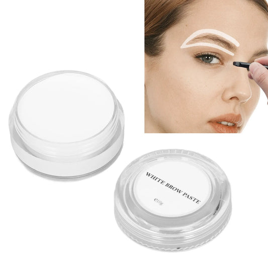 10g White Tattoo Brow Paste - Microblading Marker & Mapping Tool for Brows & Lips