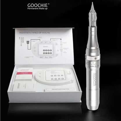 Goochie Cosmetic Tattoo Machine - Digital Rotary Kit for Permanent Makeup & Eyebrow Tattoo Pen