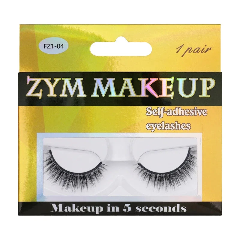 34-Piece Reusable Self-Adhesive Eyelashes, Glue-Free, Hypoallergenic, False Lash Makeup Tools