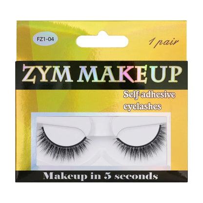 34-Piece Reusable Self-Adhesive Eyelashes, Glue-Free, Hypoallergenic, False Lash Makeup Tools