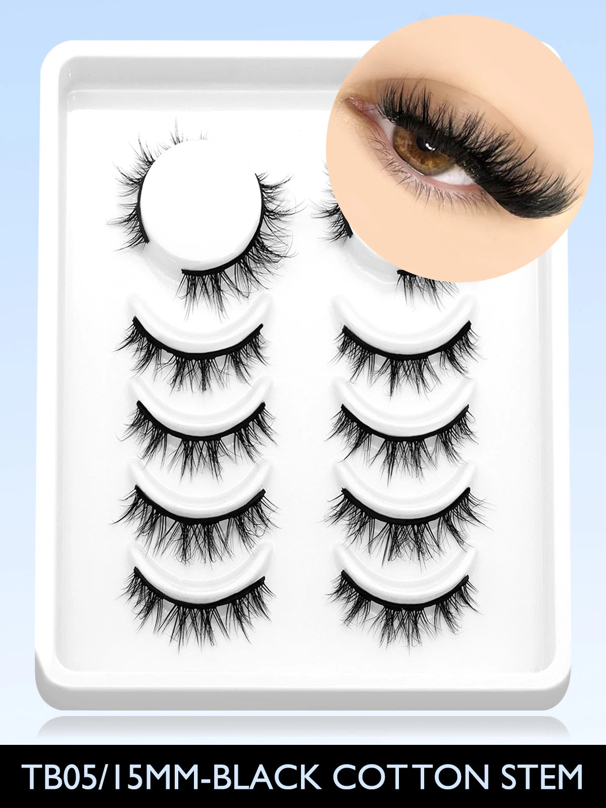 GROINNEYA Manga Lashes, 3D Fluffy Cross Wispy Cat Eye, Natural Extension Look