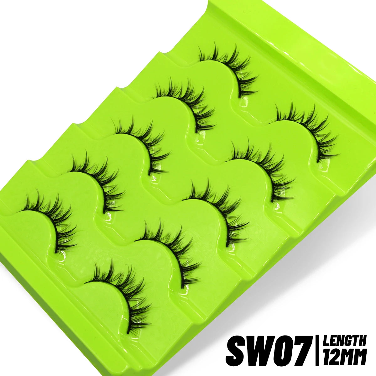 GROINNEYA Cat eye Lashes 5/6 pairs Clear Band Lashes Natural Look 6D Wispy Eyelashes False Lashes Eyelashs Extension