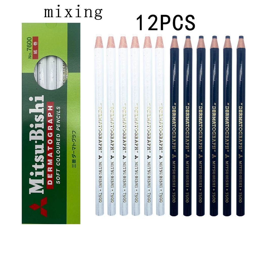 2PCS Dermograph Black Marker Pencils - Eyebrow PMU Microblading Tattoo Accessories