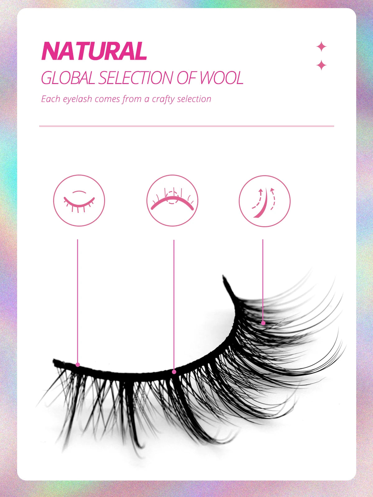 GROINNEYA 5/7 Pairs 3D Fluffy Manga Lashes, Wispy Natural Extension Look