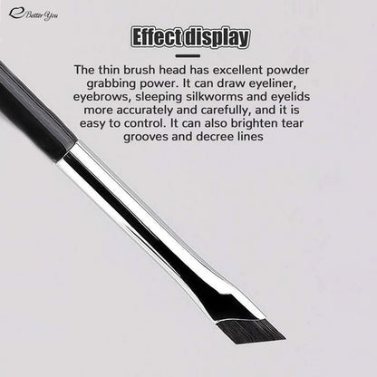 Ultra-Thin Blade Pro: Professional Eyeliner & Flat Angle Eyebrow Brush for Precision