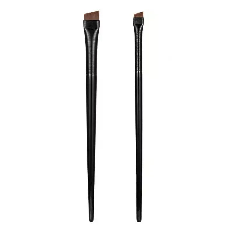 2PCS Eyebrow Contour & Eyeliner Brush Set - Small Angle Makeup Accessory