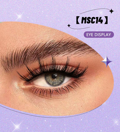 GROINNEYA 5/10 Pairs Natural False Eyelashes, Manga 3D Faux Mink, Soft Winged, Realistic Extensions