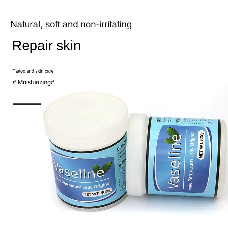 500g Tattoo Vaseline for Skin Lubrication & Coloring, White Bottle