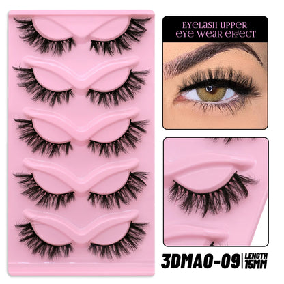 GROINNEYA Cat Eye Faux Mink Lashes, Winged End, Elongated, Natural Long Eyelash Extensions