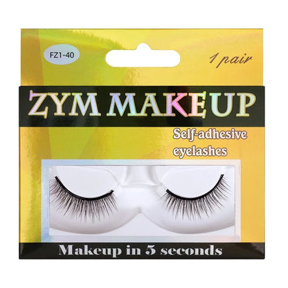 34-Piece Reusable Self-Adhesive Eyelashes, Glue-Free, Hypoallergenic, False Lash Makeup Tools