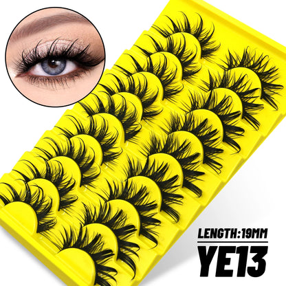 GROINNEYA 5/7/9 Pairs Eyelashes Faux Mink Eyelashes Extension Natural False Eyelashes 3D Wispy Lashes Manga Lashes