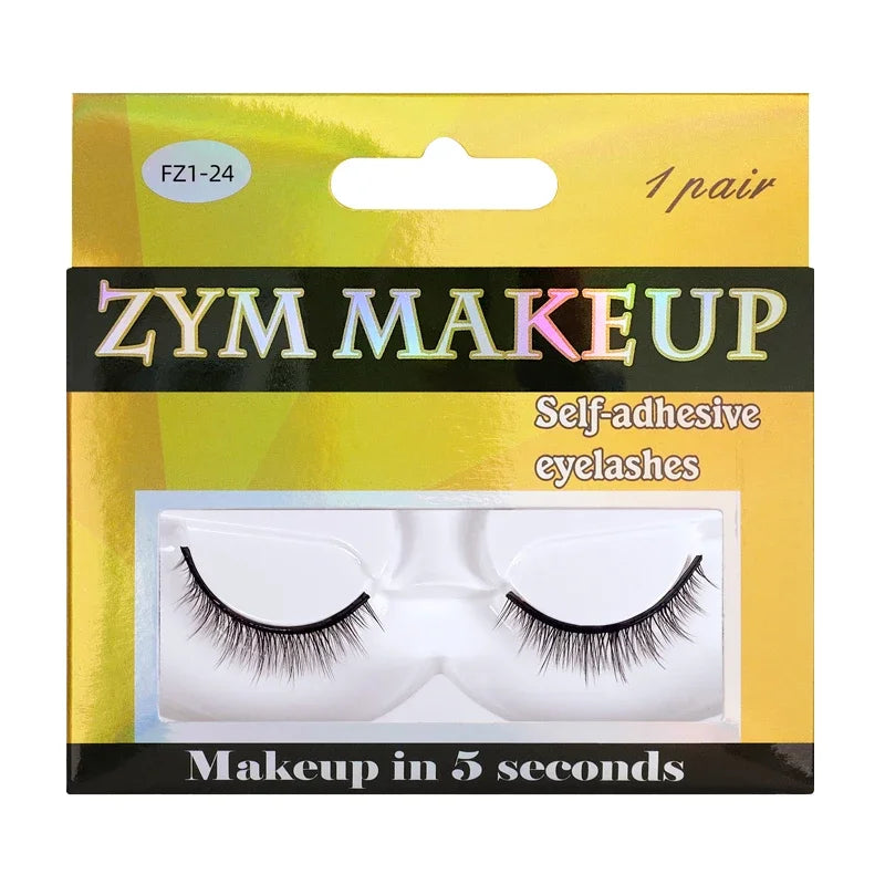 34-Piece Reusable Self-Adhesive Eyelashes, Glue-Free, Hypoallergenic, False Lash Makeup Tools